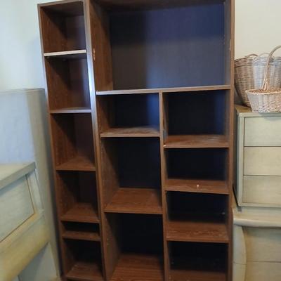 Modular Woodgrain Bookshelves cubby storage