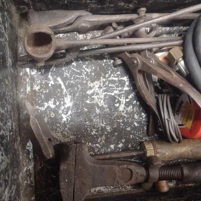 Collection of Metal Melting Equipment includes Vintage Metal Storage Box