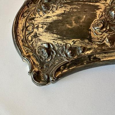 ANTIQUE STERLING SILVER HAND HELD MIRROR