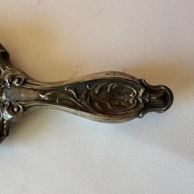 ANTIQUE STERLING SILVER HAND HELD MIRROR