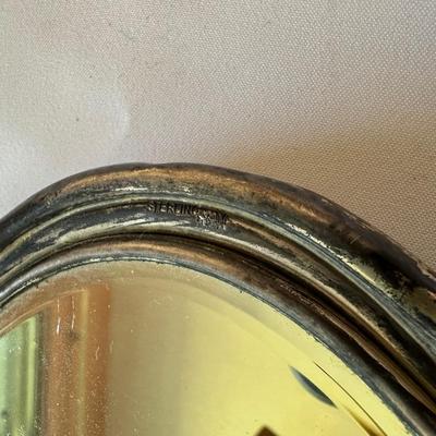 ANTIQUE STERLING SILVER HAND HELD MIRROR