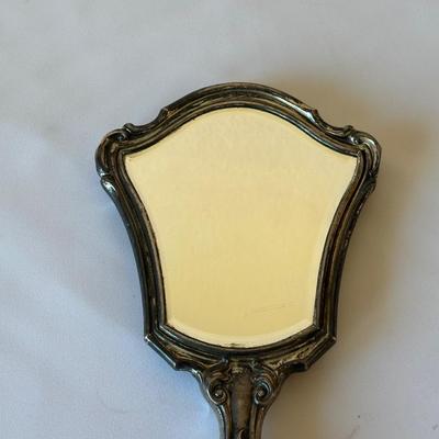 ANTIQUE STERLING SILVER HAND HELD MIRROR