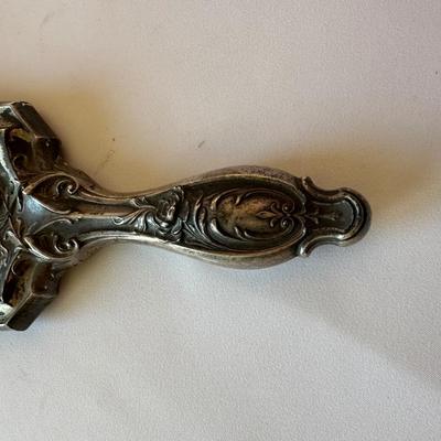 ANTIQUE STERLING SILVER HAND HELD MIRROR
