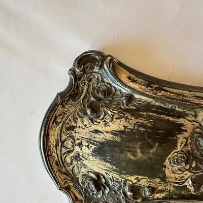 ANTIQUE STERLING SILVER HAND HELD MIRROR