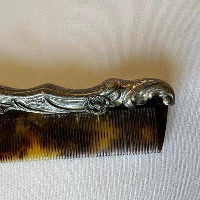STERLING SILVER BRUSH AND COMB SET