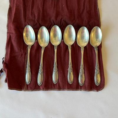 6 TOWLE STERLING SILVER SPOONS "OLD MIRROR" PATTERN 164.5 grams