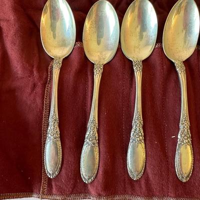 6 TOWLE STERLING SILVER SPOONS "OLD MIRROR" PATTERN 164.5 grams