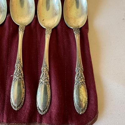 6 TOWLE STERLING SILVER SPOONS "OLD MIRROR" PATTERN 164.5 grams