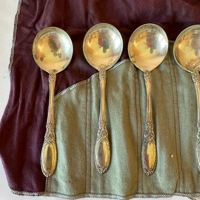 5 TOWLE STERLING SILVER SOUP SPOONS 182.5 grams