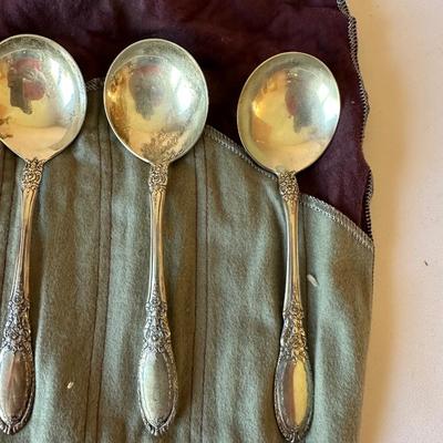 5 TOWLE STERLING SILVER SOUP SPOONS 182.5 grams