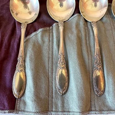 5 TOWLE STERLING SILVER SOUP SPOONS 182.5 grams