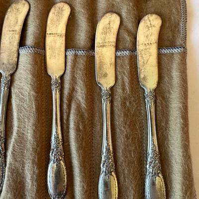 5 TOWLE STERLING SILVER HANDLES ON BUTTER KNIVES