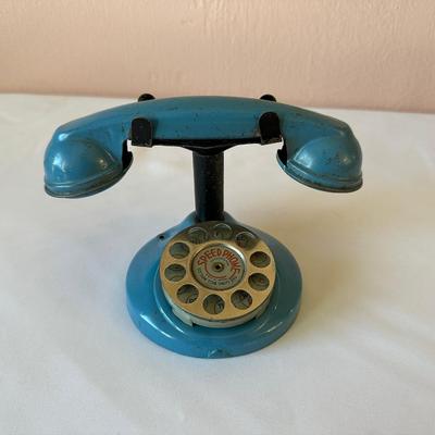 KIDS VINTAGE METAL “SPEED PHONE” BY THE GONG BELL AND BABY SPOON