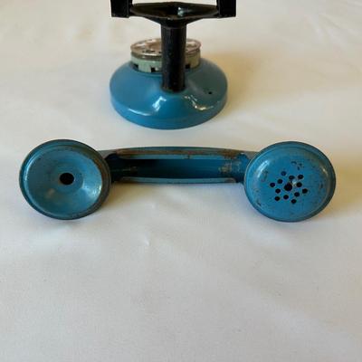 KIDS VINTAGE METAL “SPEED PHONE” BY THE GONG BELL AND BABY SPOON
