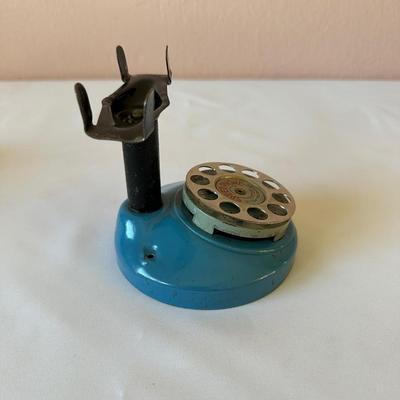 KIDS VINTAGE METAL “SPEED PHONE” BY THE GONG BELL AND BABY SPOON