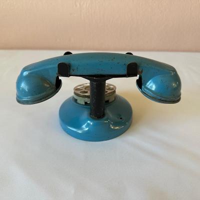 KIDS VINTAGE METAL “SPEED PHONE” BY THE GONG BELL AND BABY SPOON