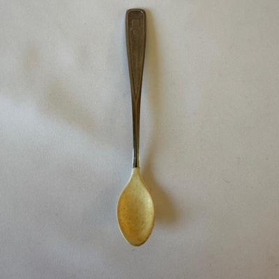 KIDS VINTAGE METAL “SPEED PHONE” BY THE GONG BELL AND BABY SPOON