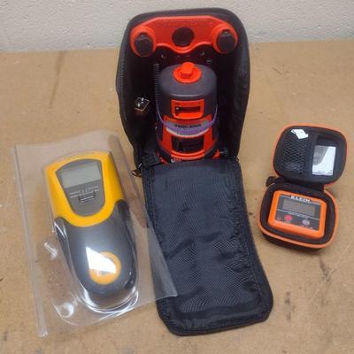 Set of 3 Laser Level and Measuring Tools