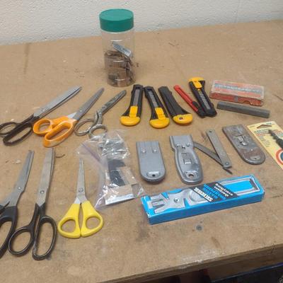 Assortment of Cutting Tools and Blades