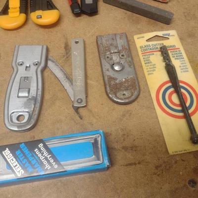 Assortment of Cutting Tools and Blades