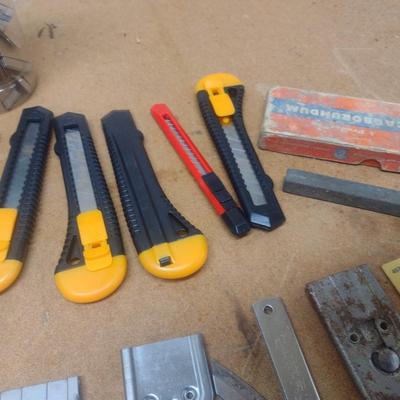 Assortment of Cutting Tools and Blades