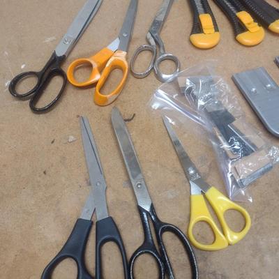 Assortment of Cutting Tools and Blades