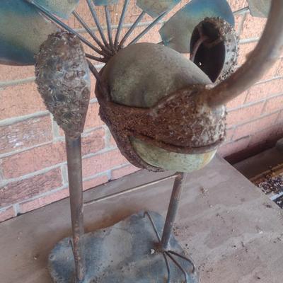 Outdoor Yard Art Metal Peacock