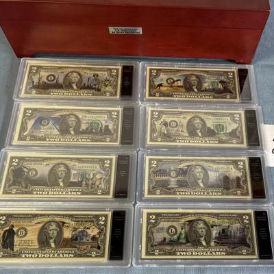 8 US Monument Uncirculated $2 Bill