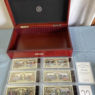 6 US State Uncirculated $2 Bills