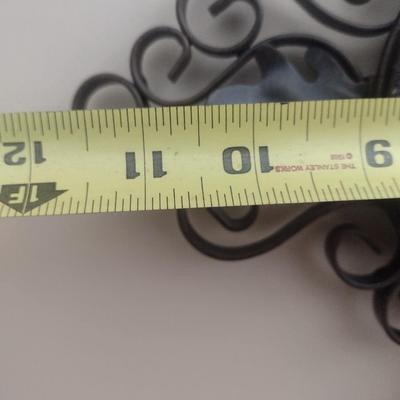 Metal Ribbon Decorative Cross Wall Clock