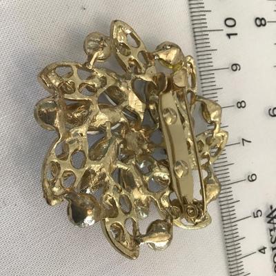 Clear Rhinestone Fashion Brooch