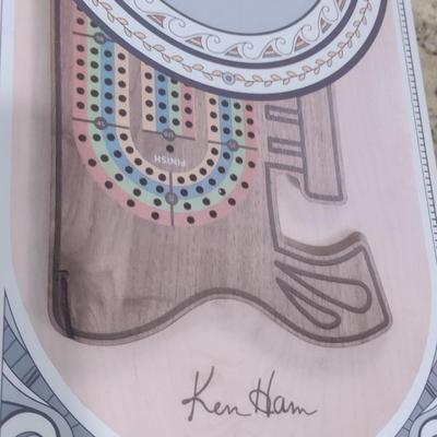 Ark Encounter Ken Ham Wood Cribbage Gameboard and Pieces