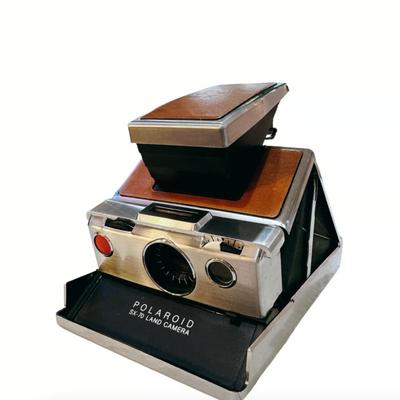 Vintage Polaroid SX-70 Original Chrome & Leather Instant Film Land Camera