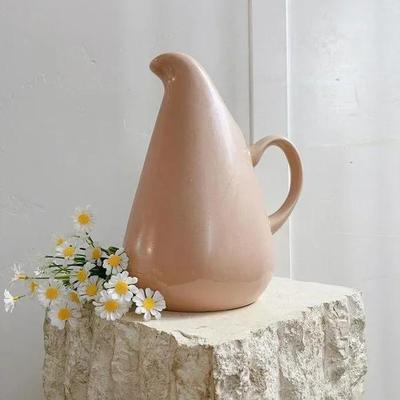 Vintage Mid Century Russel Wright Pottery Beige Ceramic American Modern Pitcher