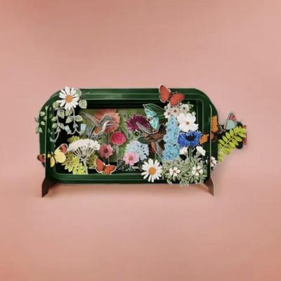 3D Hummingbirds & Butterflies Message in a Bottle 3D Pop Up Card by Blue Bird Cards