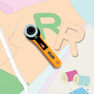 OLFA Rotary Cutter RTY-2/G - For LH & RH Users - Quilting & Sewing Fabric Cutter Rolling Blade - Smooth Straight Cuts w/Very...