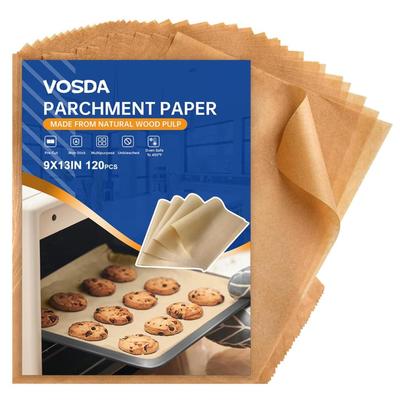 Parchment Paper Sheets for Baking 9-13 IN Precut Non-Stick Parchment Paper Unbleached Baking Sheet Paper for Air...