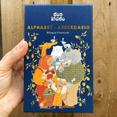 Duo Kiddo Alphabet Abecedario Bilingual Educational Flashcards Language Art Homeschool
