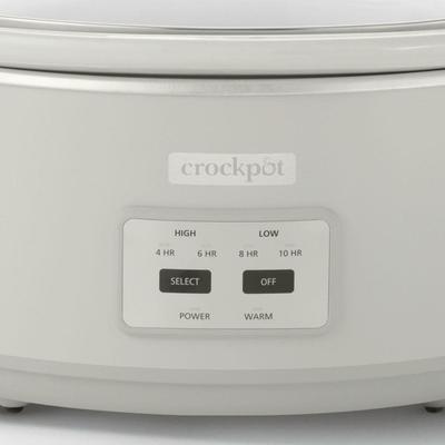 B - Crock-Pot 7-Quart Cook & Carry Slow Cooker & Thermal Carry Bag in Oat Milk Cream Color