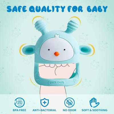 Baby Teether, Silicone Teething Toys for Babies 0-6 Months, Never Drop Baby Teething Toys - Infant Toddler Baby Chew Toys for Teething...