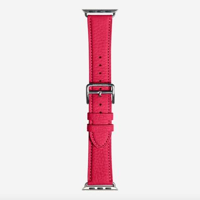 Maison de Sabre The Apple Watch Band in Full Grain European Leather Colored Shibuya Fuchsia - 38/40/41mm