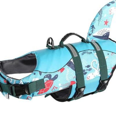 Size Medium Dog Life Jacket Pet Life Safety Vest for Swimming Boating, Dog Shark Life Jackets Dog Lifesavers Swimsuits for Pool, Dog...