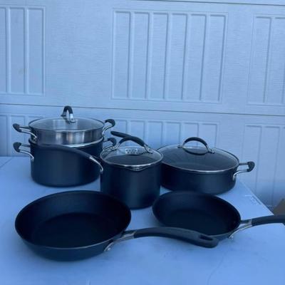 A - Circulon 9-Piece A1 ScratchDefense Nonstick Cookware Set