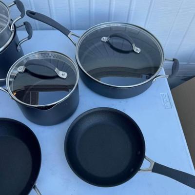 A - Circulon 9-Piece A1 ScratchDefense Nonstick Cookware Set