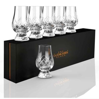 Set of 6 - The Glencairn Glass - Premium Hand Cut Crystal Whiskey Glasses
