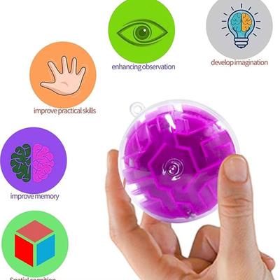 64 x Puzzle Maze Ball Mini 3D Gravity Cube Puzzle Ball Toy for Kids - Birthday Parties, School, Treasure Chest Supplies