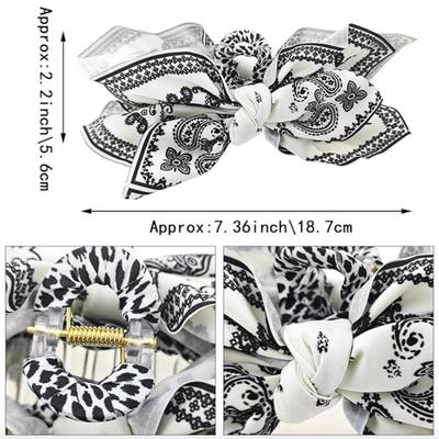 Boho Hair Claw Clips for Women, With Cashew Flower Pattern Geometric Hair Clips, for Thick Hair Paisley Hair Clip Bow Knot Adorable Hair...