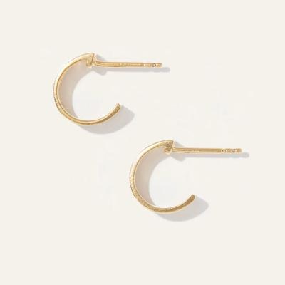 Quince Wide Mini Hoops in Gold Vermeil/Sterling Silver w/Thick Layer of 18k Gold