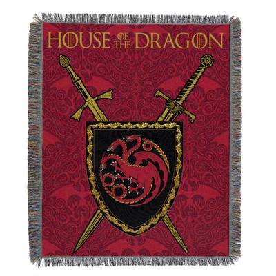 Warner Bro's House of the Dragon Remember Blood Woven Tapestry Throw Blanket 48" x 60"