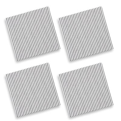 Set of 10 Black & White Ticking Stripe Woven 100% Cotton Fabric Napkins 20" Square Housewarming, Party, Entertaining
